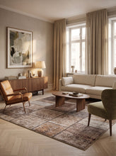 Amber Patch Taupe - Tvättbar Matta - KM Home | Mattfabriken