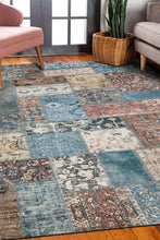 Tarfaya Patch Multi - Tvättbar Rund Matta - K/M Carpets | Mattfabriken