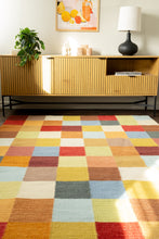 Electra Square Dark Multi - Handvävd Ullmatta - KM Home | Mattfabriken