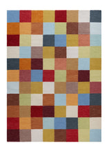 Electra Square Dark Multi - Handvävd Ullmatta - KM Home | Mattfabriken