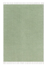 Line Grön - Handvävd Bomullsmatta - KM Home | Mattfabriken