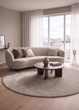 Soft Melerad Linne - Rund Matta - KM Home | Mattfabriken