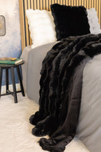 Pläd Bubble Svart - Pläd med Pälskänsla - KM Home | Mattfabriken