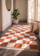 Nordic Check Terracotta - Handvävd Gångmatta - KM Home | Mattfabriken