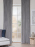 Saga Silver 240 cm - Sammetsgardin 2-pack