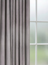 Saga Silver 240 cm - Sammetsgardin 2-pack