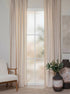 Saga Creme 240 cm - Sammetsgardin 2-pack