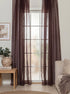 Lisa Choklad 250 cm - Skir gardin 2-pack - KM Home | Mattfabriken