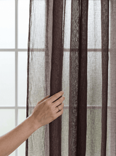 Lisa Choklad 250 cm - Skir gardin 2-pack - KM Home | Mattfabriken