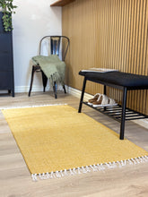 Line Gul - Handvävd Gångmatta - KM Home | Mattfabriken