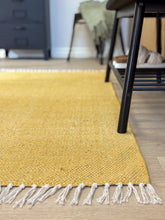 Line Gul - Handvävd Gångmatta - KM Home | Mattfabriken