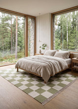 Nordic Check Grön - Handvävd Ullmatta - KM Home | Mattfabriken