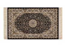 Teheran Medallion Svart - Tvättbar matta - Viskoslook - K/M Carpets | Mattfabriken