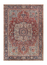 Amber Medallion Röd - Tvättbar Matta - K/M Carpets | Mattfabriken