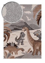 Atlas Jurassic Grå/Natur - Barnmatta - K/M Carpets | Mattfabriken