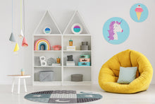 Atlas Star Turkos - Rund Barnmatta - K/M Carpets | Mattfabriken