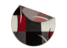 London Patch Röd - Rund Matta - K/M Carpets | Mattfabriken