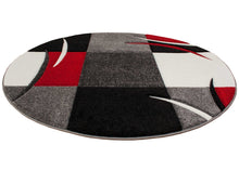 London Patch Röd - Rund Matta - K/M Carpets | Mattfabriken