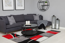 London Patch Röd - Rund Matta - K/M Carpets | Mattfabriken