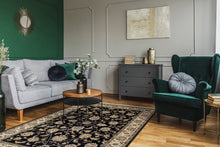 Teheran Bidjar Svart - Tvättbar matta - Viskoslook - K/M Carpets | Mattfabriken