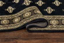 Teheran Lahori Svart - Tvättbar matta - Viskoslook - K/M Carpets | Mattfabriken